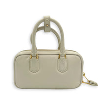 Arcadie Top Handle Bag Mini White in Calfskin, Gold hardware