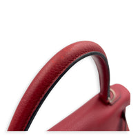 Kelly 32 Rouge H Top Handle Bag in Clemence, Palladium hardware