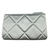 C19 Pouch Grey in Satin, Gold hardware