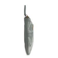 C19 Pouch Grey in Satin, Gold hardware
