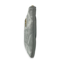 C19 Pouch Grey in Satin, Gold hardware