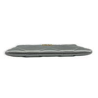 C19 Pouch Grey in Satin, Gold hardware