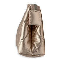 CC Pouch Gold in Lambskin, Silver hardware