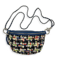 Logo Waist Bag Multi-colour in Tweed, Silver hardware