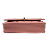 CC Pearl Crush Wallet On Chain Pink in Lambskin, Gold hardware