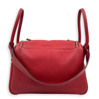 Lindy 26 Geranium Shoulder Bag in Clemence, Silver hardware