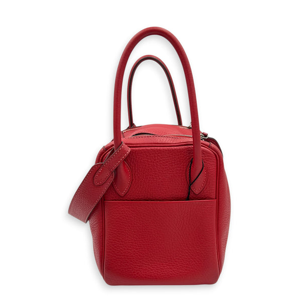 Lindy 26 Geranium Shoulder Bag in Clemence, Silver hardware