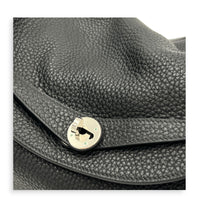 Lindy 34 Black Shoulder Bag in Clemence, Palladium hardware
