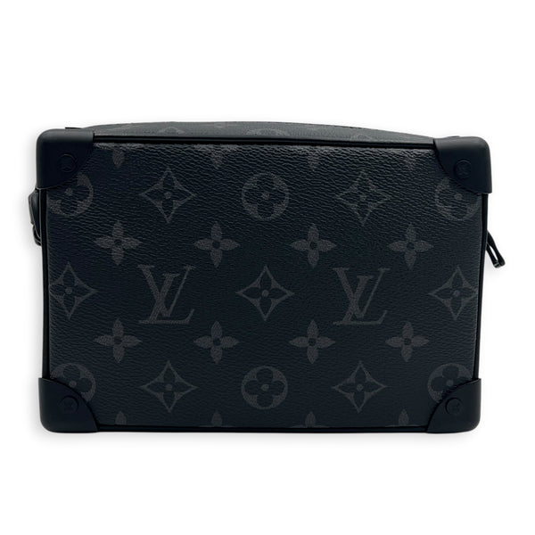 Soft Trunk Shoulder Bag Mini Monogram Eclipse in Canvas, Black hardware