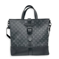 Saumur Tote Bag Monogram Eclipse in Canvas, Black hardware