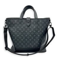 Saumur Tote Bag Monogram Eclipse in Canvas, Black hardware