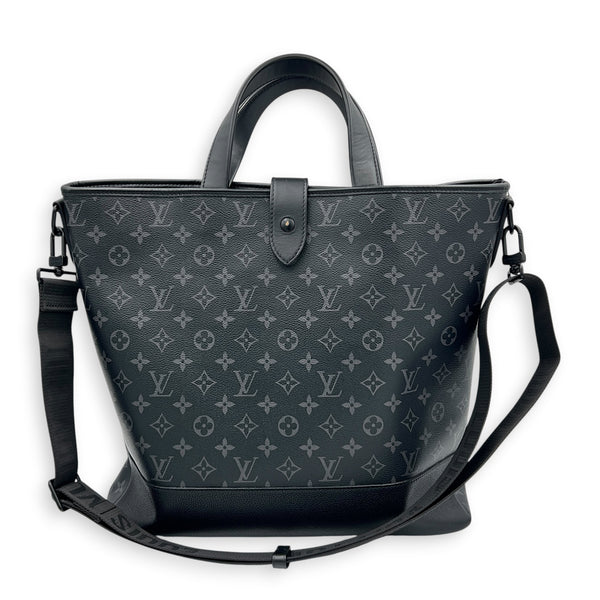 Saumur Tote Bag Monogram Eclipse in Canvas, Black hardware
