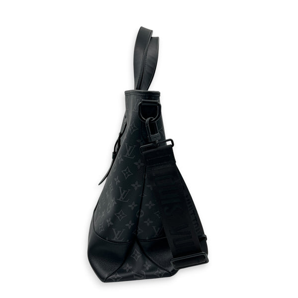 Saumur Tote Bag Monogram Eclipse in Canvas, Black hardware