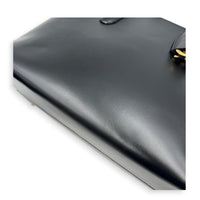 Open Bar Top Handle Bag Black in Calfskin, Gold hardware