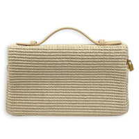 L19 Crossbody Bag Beige in Fabric, Gold hardware