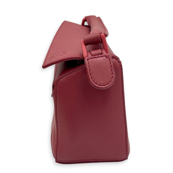 Puzzle Mini Pink Crossbody Bag in Calfskin, Monochrome hardware