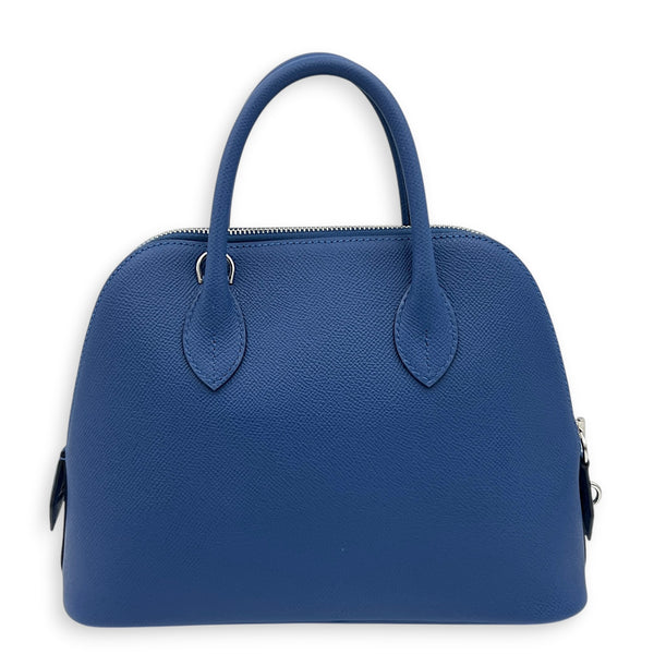Bolide 1923 25 Bleu Tie Top Handle Bag in Epsom, Palladium hardware