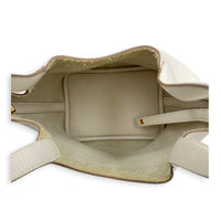Picotin 18 Craie Top Handle Bag in Clemence, Gold hardware