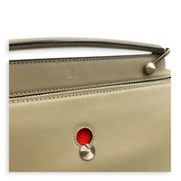Dotcom Top Handle Bag Grey in Calfskin, Silver hardware