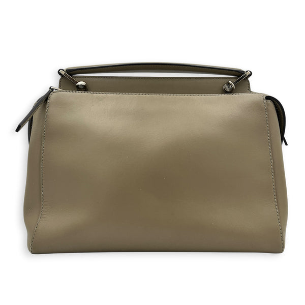 Dotcom Top Handle Bag Grey in Calfskin, Silver hardware