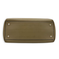 Dotcom Top Handle Bag Grey in Calfskin, Silver hardware