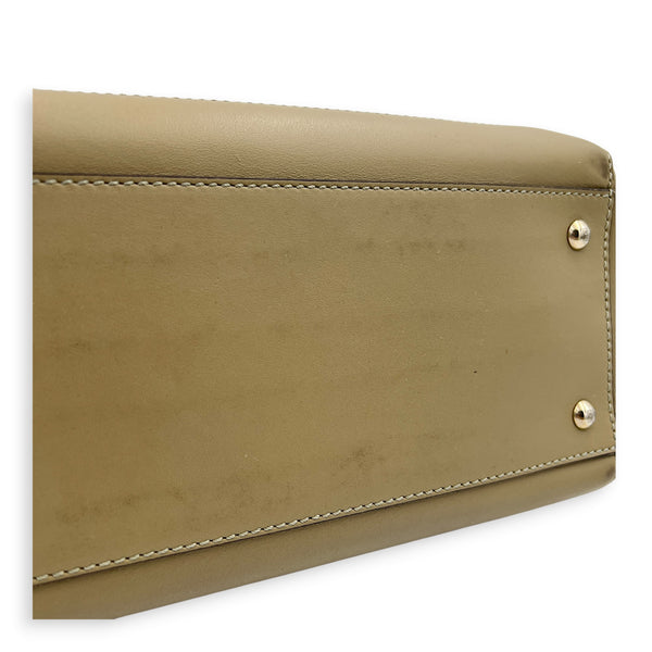 Dotcom Top Handle Bag Grey in Calfskin, Silver hardware
