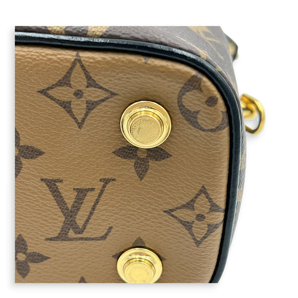Vanity Top Handle Bag Brown in Monogram Coated Canvas, Gold hardware
