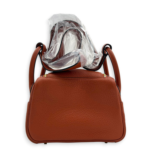 Lindy Mini Cuivre Shoulder Bag in Clemence, Gold hardware
