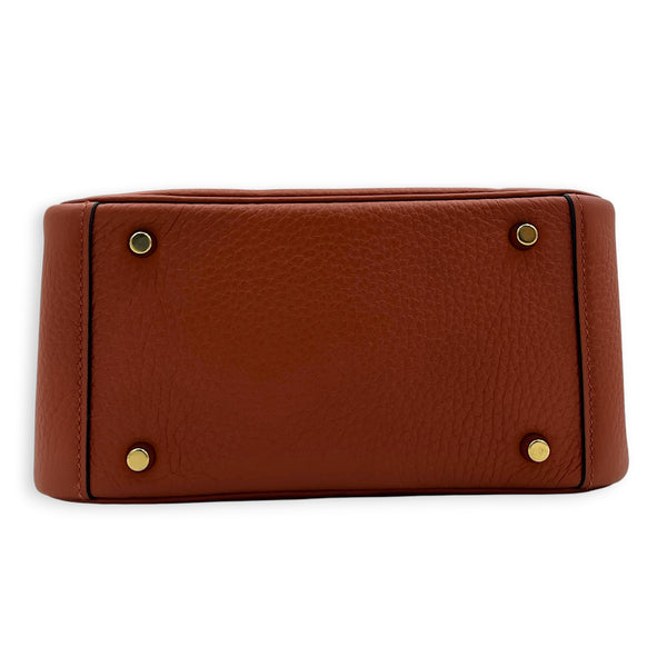 Lindy Mini Cuivre Shoulder Bag in Clemence, Gold hardware