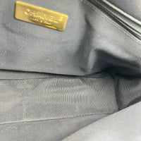19 Large Blue Shoulder Bag in Goat Leather, Mixed hardware