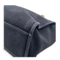 Deauville Tote Bag Black in Canvas, Gold hardware
