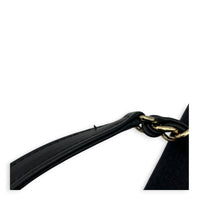 Deauville Tote Bag Black in Canvas, Gold hardware