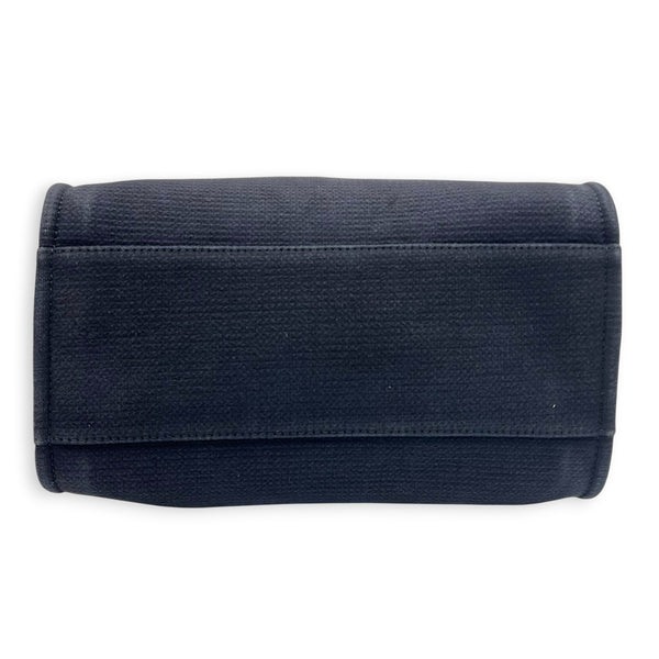 Deauville Tote Bag Black in Canvas, Gold hardware