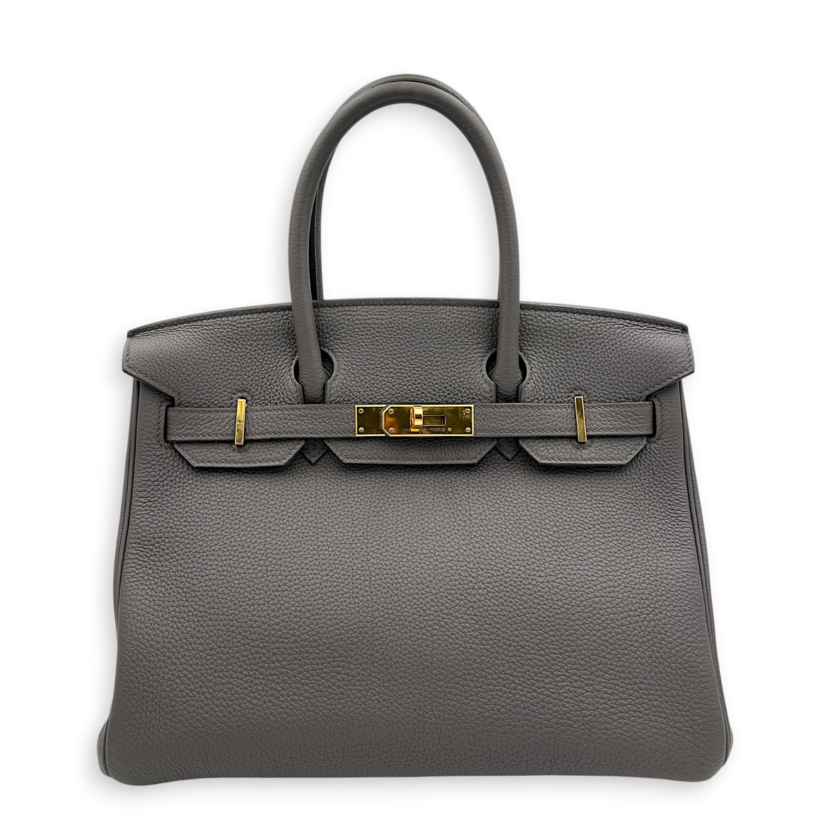 Birkin 30 Etain Top Handle Bag in Togo, Gold hardware