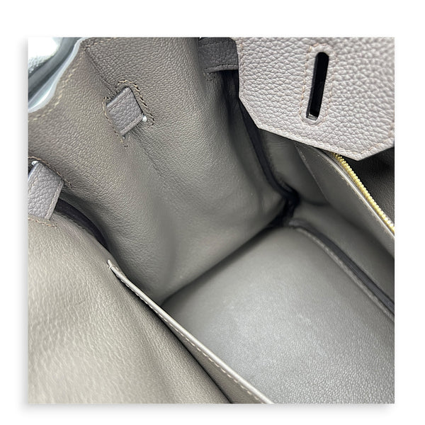 Birkin 30 Etain Top Handle Bag in Togo, Gold hardware