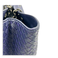 Intrecciato Tote Bag Purple in Nappa Leather, Ruthenium hardware