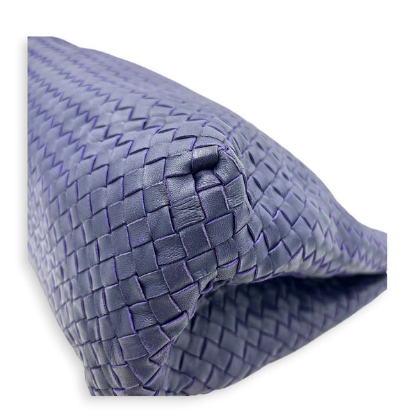 Intrecciato Tote Bag Purple in Nappa Leather, Ruthenium hardware