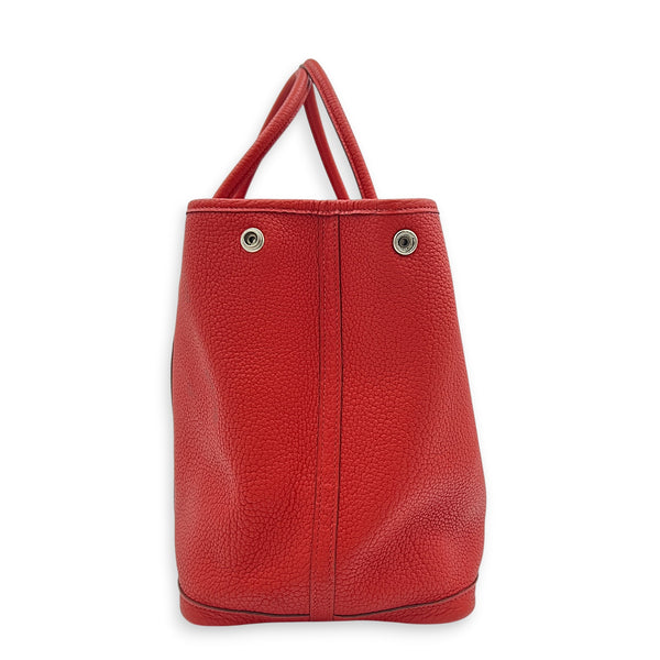 Garden Party 36 Rouge Duchesse Top Handle Bag in Negonda, Palladium hardware