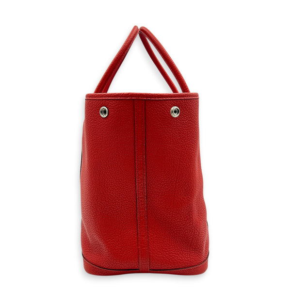 Garden Party 36 Rouge Duchesse Top Handle Bag in Negonda, Palladium hardware