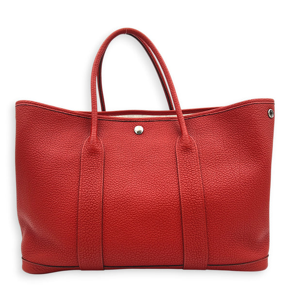 Garden Party 36 Rouge Duchesse Top Handle Bag in Negonda, Palladium hardware