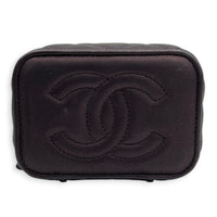 Vanity Mini Iridescent Purple Top Handle Bag in Lambskin, Gold hardware