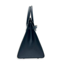 Birkin Sellier 25 Bleu Indigo Top Handle Bag in Epsom, Palladium hardware