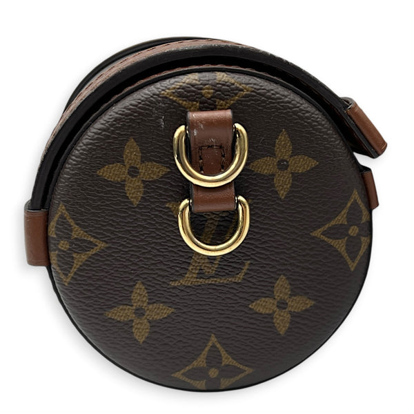 Papillon Trunk  Crossbody Bag Brown in Monogram Coated Canvas, Gold hardware