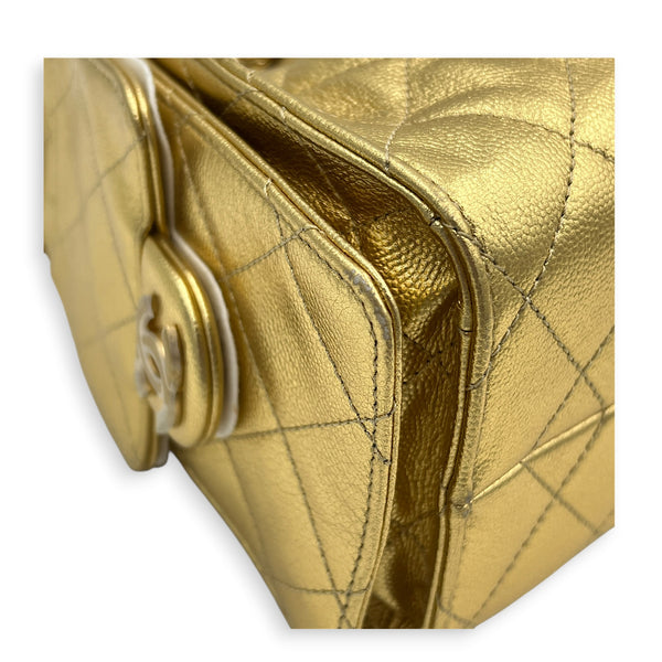 C25 Hobo Mini Gold Shoulder Bag in Caviar Leather, Gold hardware