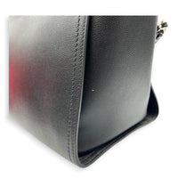 Deauville Tote Bag Black in Caviar Leather, Silver hardware
