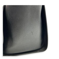 Deauville Tote Bag Black in Caviar Leather, Silver hardware