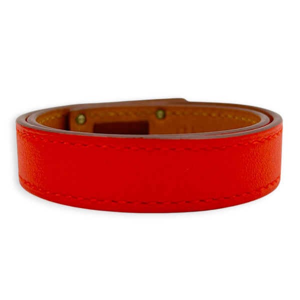 Kelly Double Tour XS Capucine Bracelet in Swift, Palladium hardware
