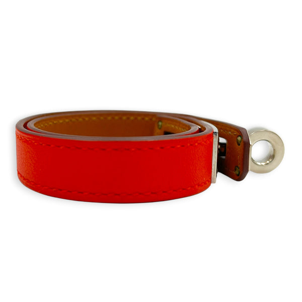 Kelly Double Tour XS Capucine Bracelet in Swift, Palladium hardware