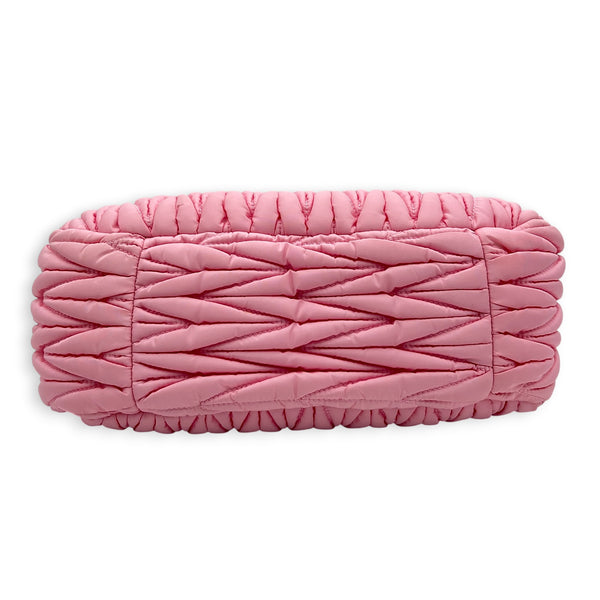 Wander Shoulder Bag Pink in Nylon, Gold hardware