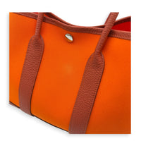 Garden Party 30 Orange Minium/ Sanguine Top Handle Bag in Canvas, Palladium hardware
